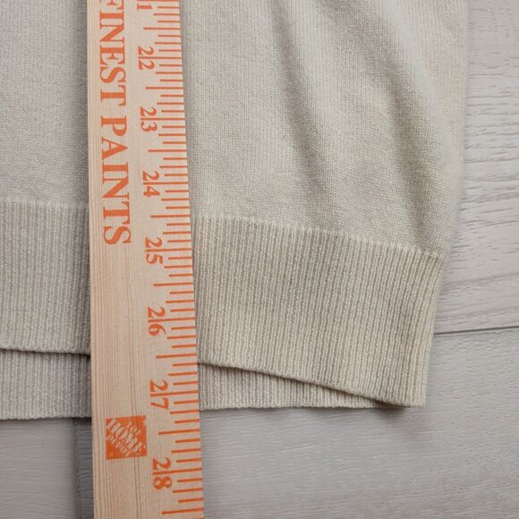 Club Room 2-Ply Cashmere Sweater Mens Medium Estate V Neck Beige - Picture 5 of 9